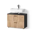 Produktbild: Livinity Waschbeckenunterschrank Ronco, Goldkraft Eiche/Anthrazit, 80 x 58.6 cm
