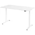 Produktbild: Schreibtisch T-Fuß, elektrisch höhenverstellbar, 160 x 80cm, weiß/silber