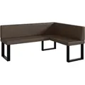 Produktbild: Meblini Eckbank, Braun, Leder, L-Form, 168x128 cm, Esszimmer, Bänke, Eckbänke