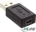 Produktbild: InLine USB 2.0 Adapter Stecker A auf Mini-5pol Buchse 5-polig (33500A)
