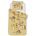 Produktbild: ESPiCO Bettwäsche Sleep and Dream Indianer Federn Wigwam Marterpfahl Lagerfeuer Pfeil Bogen Bison Renforcé, Größe:135 cm x 200 cm