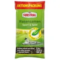 Produktbild: Substral Rasensamen Sport und Spiel, 2kg für 100m² - strapazierfähige Rasensaat-Mischung mit Grünfärbung gegen Vogelfraß