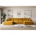 Produktbild: ALTDECOR Ecksofa in U-Form Corner Sofa Bett Eckcouch Couch L-Form Wohnlandschaft Cauchsofa SIERRA-U - 349x169x80 cm Senfgelb - - Gelb