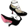 Produktbild: GUCCI LIMITED 493483 T-STRAP PUMPS PERLS RENAISSANCE SCHUHE SHOES HIGH HEELS 35