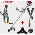 Produktbild: Doppelhandgriff Benzin Freischneider Motorsense Trimmer Rasenmäher IKRA IBF 2-Takt-Benzinmotor 42,7 ccm 1,1 kW / 1,5 PS inkl. Doppel-Schultergurt,...