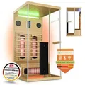 Produktbild: Infrarotkabine / Wärmekabine Göteborg 90 x 90 x 190 für 1 Person mit Vollspektrumstrahlern & Hemlockholz
