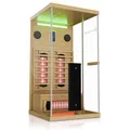 Produktbild: Artsauna Infrarotkabine Göteborg 90 – Natur, Wärmekabine mit Vollspektrumstrahlern, Hemlockholz & Sicherheitsglas, LED-Beleuchtung