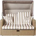 Produktbild: Guido Maria Kretschmer Home&Living Loungesofa Norderney, Set 8 Teile, ausziehbares Sofa, mit klappbarem Dach, Strandkorb, inkl. Zierkissen