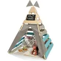 Produktbild: MUDDY BUDDY Outdoor Tipi Dreamer Natur Warmgrau Petrolblau