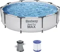 Produktbild: Bestway Steel Pro MAX Frame Pool-Set mit Filterpumpe Ø 305 x 76 cm  lichtgrau