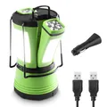 Produktbild: LE LED Campinglampe mit 2 abnehmbaren Taschenlampen Batteriebetrieben & Akku ...