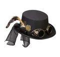 Produktbild: Widmann S.r.l. Verkleidungsmaske Steampunk Damen Zylinder mit Brille, Schwarz