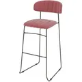 Produktbild: Essentials Mundo Barhocker Rosa, Velours gepolstert, feuerhemmend, 46,5x49x105cm (BxTxH), 53105