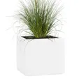 Produktbild: Pflanzwerk® Pflanzkübel CUBE Premium Fiberglas Blumenkübel Frostbeständig mit Lotus-Effekt, Lotus-Effekt - Handgefertigt - Eckig - Frostbeständig