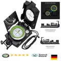 Produktbild: Faltbarer Kompass mit Klinometer | Visierlinse | Fluoreszenz-Design