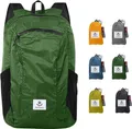 Produktbild: DigiRigi® Ultraleichter faltbarer Rucksack – wasserdichtes 30D Nylon, YKK Zweiwege-Reißverschluss, nur 130 g, 16/24 L, Front- & Mesh-Taschen