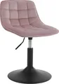 Produktbild: WOLTU 1x Barhocker Barstuhl Barsessel höhenverstellbar Küchenhocker mit Lehne 360° Drehstuhl Samt, Rosa