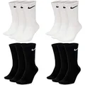 Produktbild: NIKE 6 Paar Everyday Lightweight Crew SX7676 Tennis Socke weiß schwarz grau, Farbe:weiß schwarz, Größe:34-38