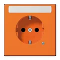 Produktbild: Jung LS1520BFNAKOO Schutzkontakt-Steckdose, 16 A 250 V ~, mit Funktionsanzeige, mit Schriftfeld, SAFETY+, Thermoplast, Serie LS, orange (für ZSV)