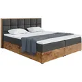Produktbild: Meblini Boxbett, Schwarz, Textil, H3, 180x200 cm, Schlafzimmer, Betten, Boxspringbetten