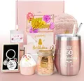 Produktbild: 50. Geburtstagsgeschenkset für Frauen mit Badebombe, Kaffeebe