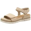 Produktbild: Tamaris WIDE FIT MultiAdjustable, comfortFit aus Leder Plateausandaletten MultiAdjustable beige|schwarz 36 EU