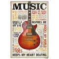 Produktbild: REINDERS Poster, Music is Passion, Hobbyraum, Poster, Wanddeko, Room Decor, 150 gr. glänzend Bilderdruckpapier, Braun, 91,5x61cm