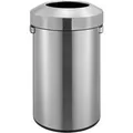 Produktbild: PROREGAL Stilvoller Offener Abfallsammler Aus Gebürstetem Edelstahl 60 Liter HxØ 68,5 x 40,5 cm Silber