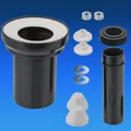 Produktbild: WC Anschluss Set Austausch Wand WC Anschluss Garnitur Ø90 180 mm Lippendichtung