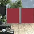 Produktbild: Ausziehbare Seitenmarkise Rot 140 x 600 cm