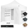 Produktbild: Vonroc - Faltpavillon 3x3 M – Set Inkl. Seitenwände – Modular – Faltbar – Wasserdicht – Stahlrahmen – Uv-schutz 50+ – Inkl. Transporttasche – Weiß