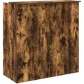 Produktbild: vidaXL Empfangstheke 3324164, räuchereiche, gerade, Holz, (B/H/T) 100 x 103,5 x 50 cm, mit Regalfächern