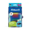 Produktbild: 2x Wachsmalstifte 8 Farben Pelikan Kreativfabrik Griffix W3/8 1er Pack