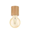 Produktbild: Deckenleuchte Turialdo 1 flammige Aufbauleuchte Industrial Vintage Holz und S...