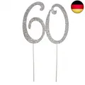Produktbild: STOBOK Kuchen Topper Strass 60 Zahl Kuchendeckel Kuchendekoration für 60.