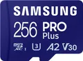 Produktbild: Samsung PRO Plus MB-MD256SA - Flash-Speicherkarte (microSDXC-an-SD-Adapter inbegriffen) - 256 GB - A2 / Video Class V30 / UHS-I U3 - microSDXC UHS-I - Blau