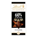 Produktbild: Lindt EXCELLENCE 60 % Kakao - Feinherbe Edelbitter-Schokolade | 100 g Tafel | Vollmundige Bitter-Schokolade | Intensiver Kakao-Geschmack | Dunkle Schokolade | Vegane Schokolade | Schokoladengeschenk