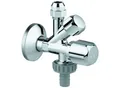 Produktbild: Grohe Kombi-Eckventil 22036 DN15 1/2''x3/8''x3/4'' selbstd. A.-gew. chrom, 22036000 22036000