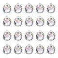 Produktbild: 20 Stück Kristalle zum Aufhängen, 20mm Prisma Kristall, Sonnenfänger Kristall, Suncatcher für Fensterdeko, Kronleuchter Anhänger, Lichtfänger Kugel für Zuhause und Handwerksprojekte