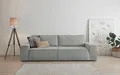 Produktbild: Home affaire 3-Sitzer SHERWOOD Schlafsofa (257cm) Cord, Samtvelours, Vintage-Lederoptik, Schlaffunktion mit Bettkasten (ca. 136/200cm)