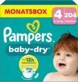 Produktbild: Pampers Windeln - Baby Dry Gr.4 Maxi 9-14kg - Monatsbox - 204St. Auslaufschutz !