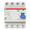 Produktbild: ABB F204A-40/0.03 Fehlerstrom-Schutzschalter, 4-polig, 40 A, 30 mA, Typ A, pro M compact Serie