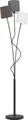 Produktbild: MARONDA Stehleuchte Stehlampe Lampe - L27,5 x B3,5 x H152 cm - schwarz - 3X40W exkl. - IP20