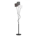 Produktbild: EGLO Stehlampe Maronda, 3 flammige Stehleuchte, Standleuchte aus Stahl und Stoff, Farbe: Schwarz, anthrazit, weiß, braun, Fassung: E14, inkl. Trittschalter