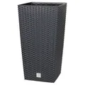 Produktbild: Blumentopf Kunststoff Rattan Optik eckig Pflanztopf Pflanzkübel Blumenkübel groß