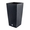 Produktbild: Blumentopf + Einsatz Blumenkübel Rattan-Optik RATO SQUARE DRTS265 Anthrazit