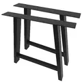 Produktbild: MetaloPro 2 Stück Tischbeine-Metall Schwarz 72cm I Tischkufen Esstisch-Beine Schwerlast Tisch-Gestell Tisch-Untergestell Möbelfüße Tischfüße, Couchtisch Esstisch Wohnzimmertisch Schreibtisch