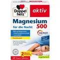 Produktbild: DOPPELHERZ Magnesium 500 für die Nacht Tabletten 60 St
