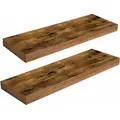 Produktbild: Hoobro - Wandregal 2er-set, Wandboard, Schweberegal, 60 X 20 X 3,8 Cm, Hängeregale, Büroregal Mit Unsichtbaren Halterungen, Für Bad, Schlafzimmer, Küche, Büro, Wohnzimmer Ebf60bj01