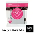 Produktbild: Hario V60 Gr. 02 Filterpapier 10er-Pack (1000 St) 1-4 Tassen VCF-02-100W (Japan)